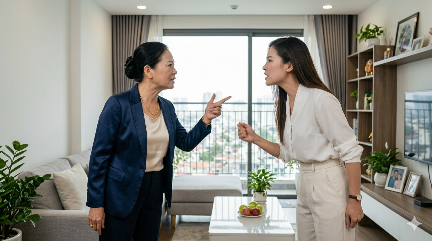 Nỗi lòng của người đàn ông bị mắc kẹt giữa mẹ và vợ- Ảnh 1.