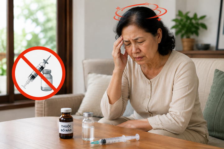 Chưa một loại thuốc bổ não nào được khuyến cáo tiêm truyền dự phòng đột quỵ, tăng trí nhớ (Ảnh minh họa)