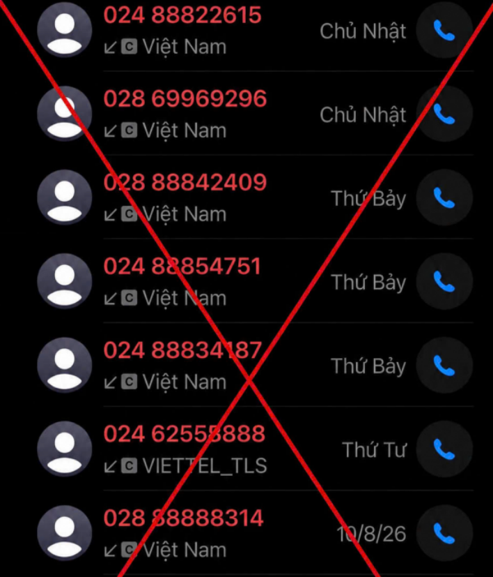 Người dân cẩn trọng với các cuộc gọi “nháy máy”. (Ảnh: Công an Cà Mau)