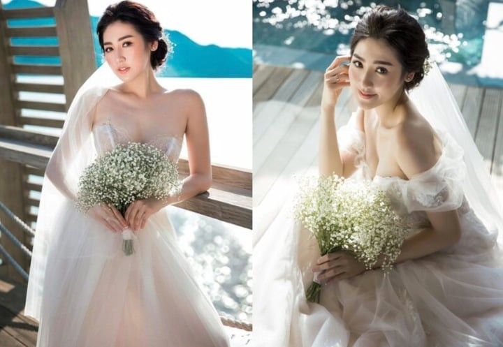 Năm 2018, khi đang ở đỉnh cao sự nghiệp, Tú Anh bất ngờ lên xe hoa ở tuổi 25. Ông xã của nàng hậu là doanh nhân Gia Lộc làm trong ngành xây dựng, kém vợ 1 tuổi.