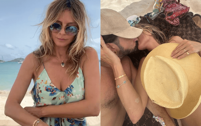 Heidi Klum thoải mái bày tỏ tình cảm đến ông xã.