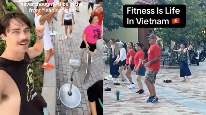 Du khách Tây: Không khí tập thể dục sáng ở Việt Nam 'có tính gây nghiện rất cao'插图2 Nhiều du khách nhận xét không khí thể dục tại Việt Nam rất lôi cuốn khiến họ lập tức muốn vận động theo.