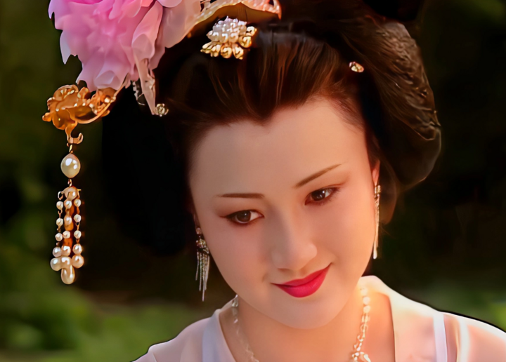 Vẻ đẹp gây say đắm của Lâm Phương Bình khi đóng vai Dương Quý Phi.