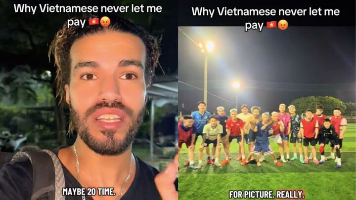 Dân mạng liền giải đáp rằng người Việt Nam hiếu khách nên tiền đóng sân chỉ là chuyện nhỏ. (Ảnh chụp màn hình)