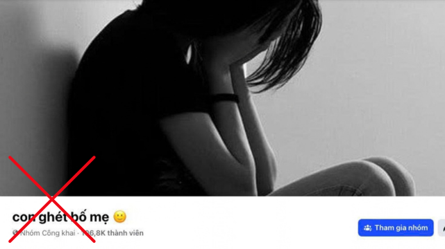 Trưa 29/9, group “Con ghét bố mẹ” đã có hơn 100 nghìn thành viên. (Ảnh chụp màn hình)